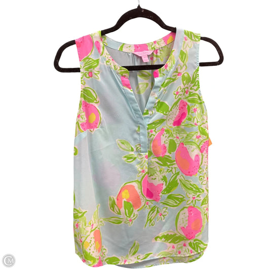 Top Sleeveless Designer By Lilly Pulitzer In Floral Print, Size: S