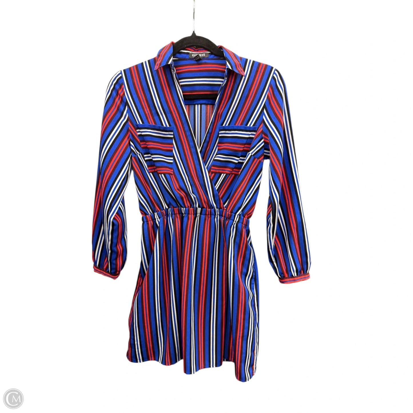 Dress Casual Short By Express In Striped Pattern, Size: S