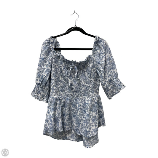 Top Short Sleeve By Blush In Floral Print, Size: 1x