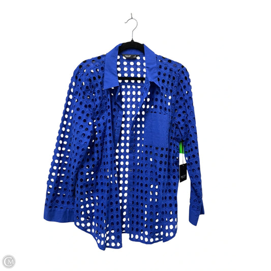 Top Long Sleeve By Simply Vera In Blue, Size: Xl