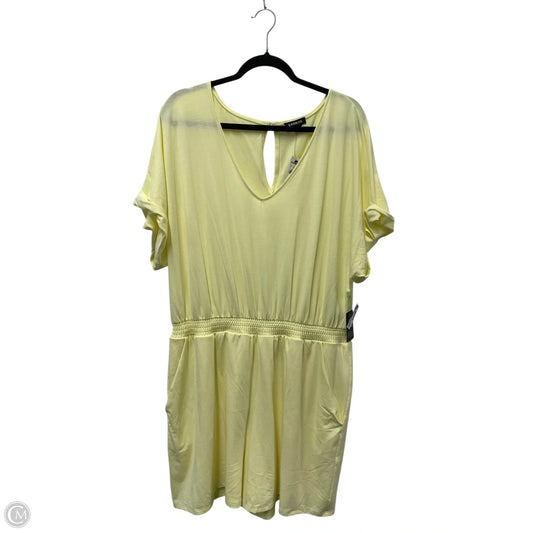 Romper By Express In Yellow, Size: Xl