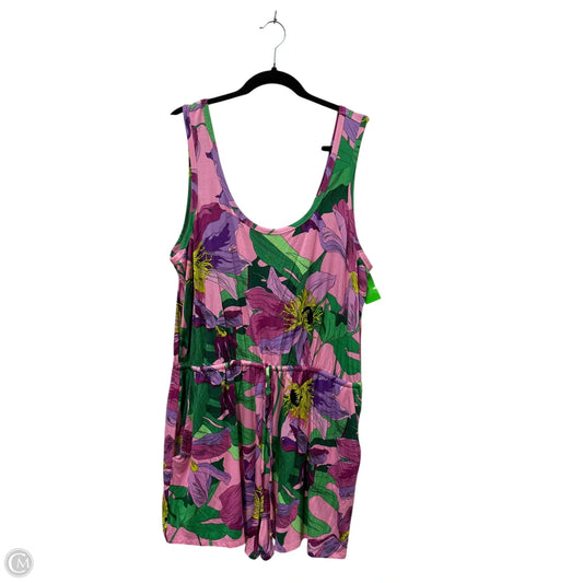 Romper By Express In Floral Print, Size: Xl