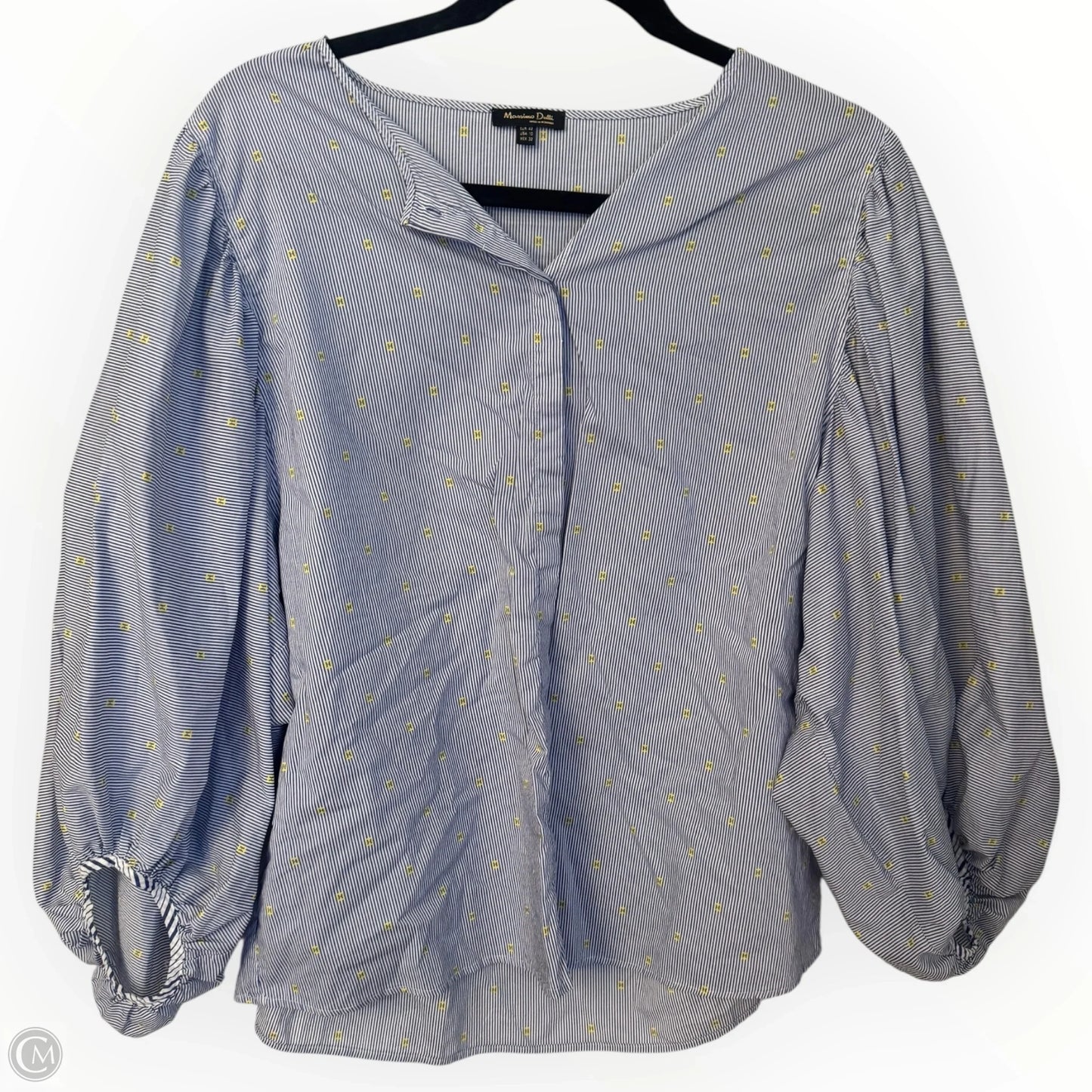Top 3/4 Sleeve By Massimo Dutti In Striped Pattern, Size: 10