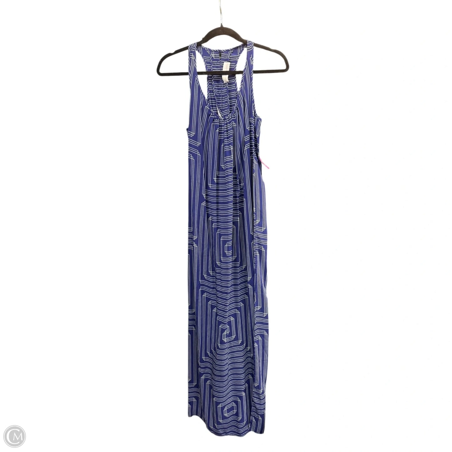 Dress Casual Maxi By Amanda Uprichard In Blue & Grey, Size: S