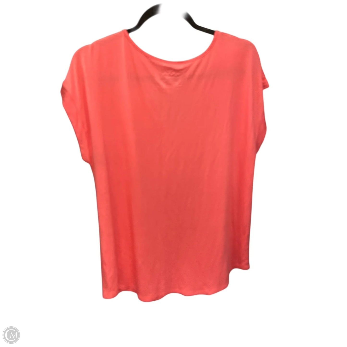 Top Short Sleeve By Apt 9 In Coral, Size: L