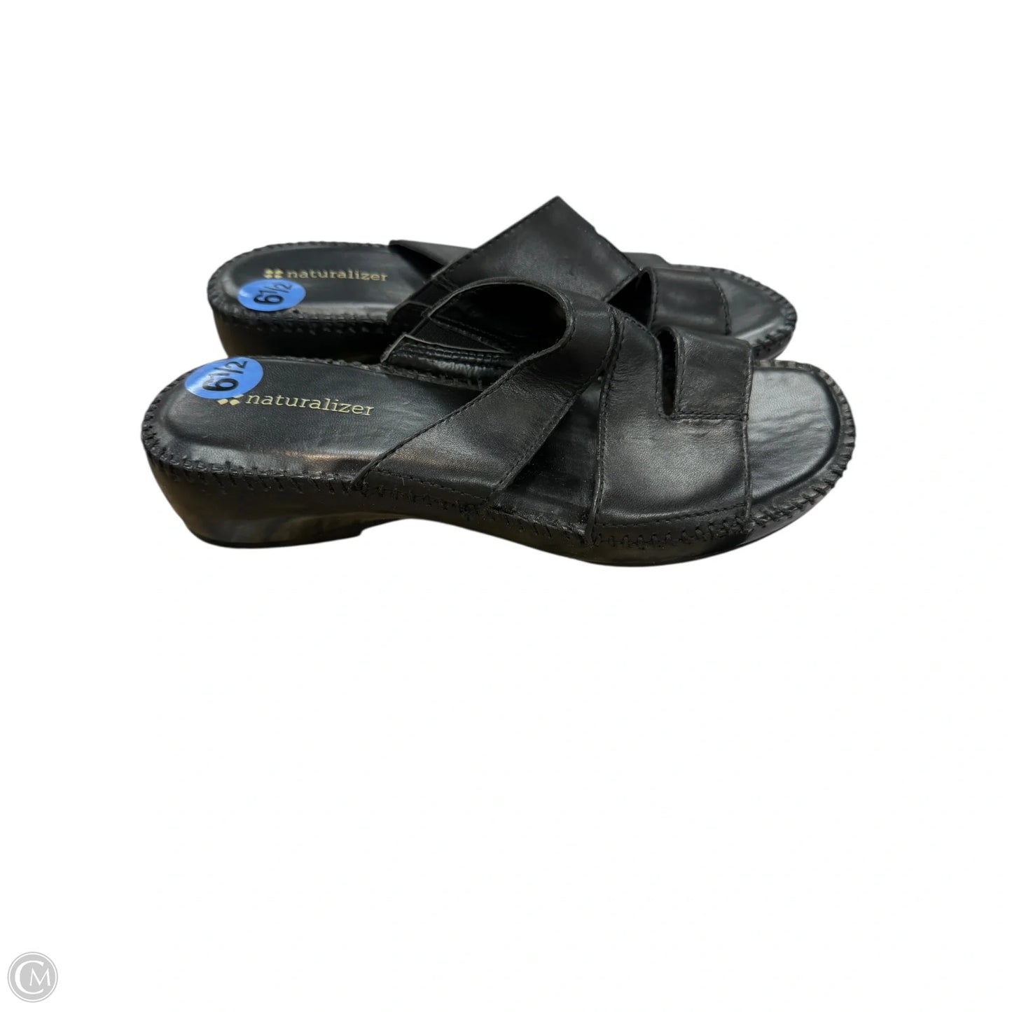 Sandals Heels Wedge By Naturalizer In Black, Size: 6.5