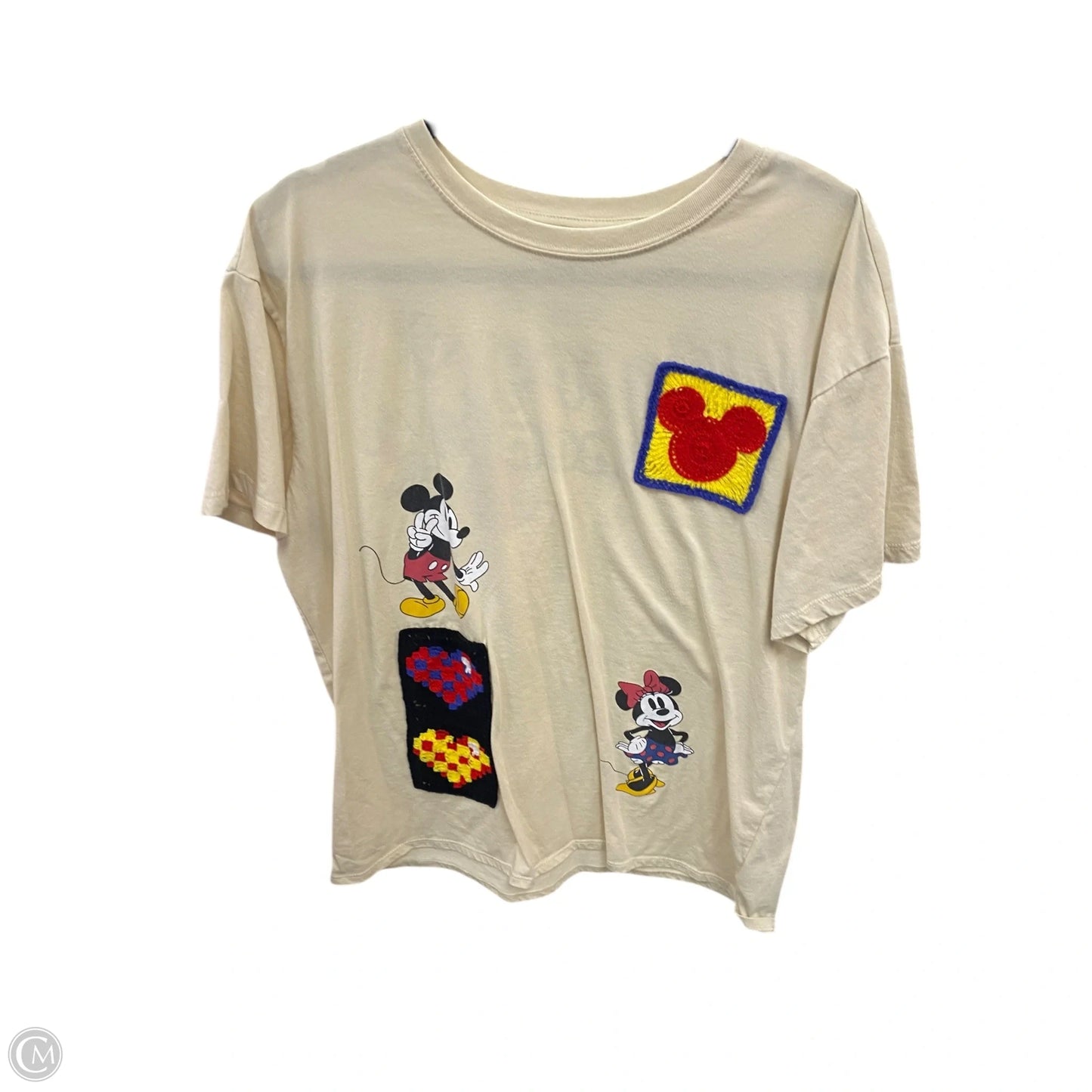 Top Short Sleeve Basic By Disney In Tan, Size: Xl