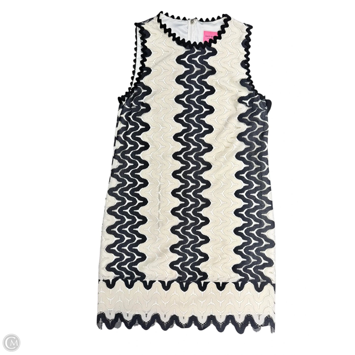 Dress Designer By Kate Spade In Black & Cream, Size: 6