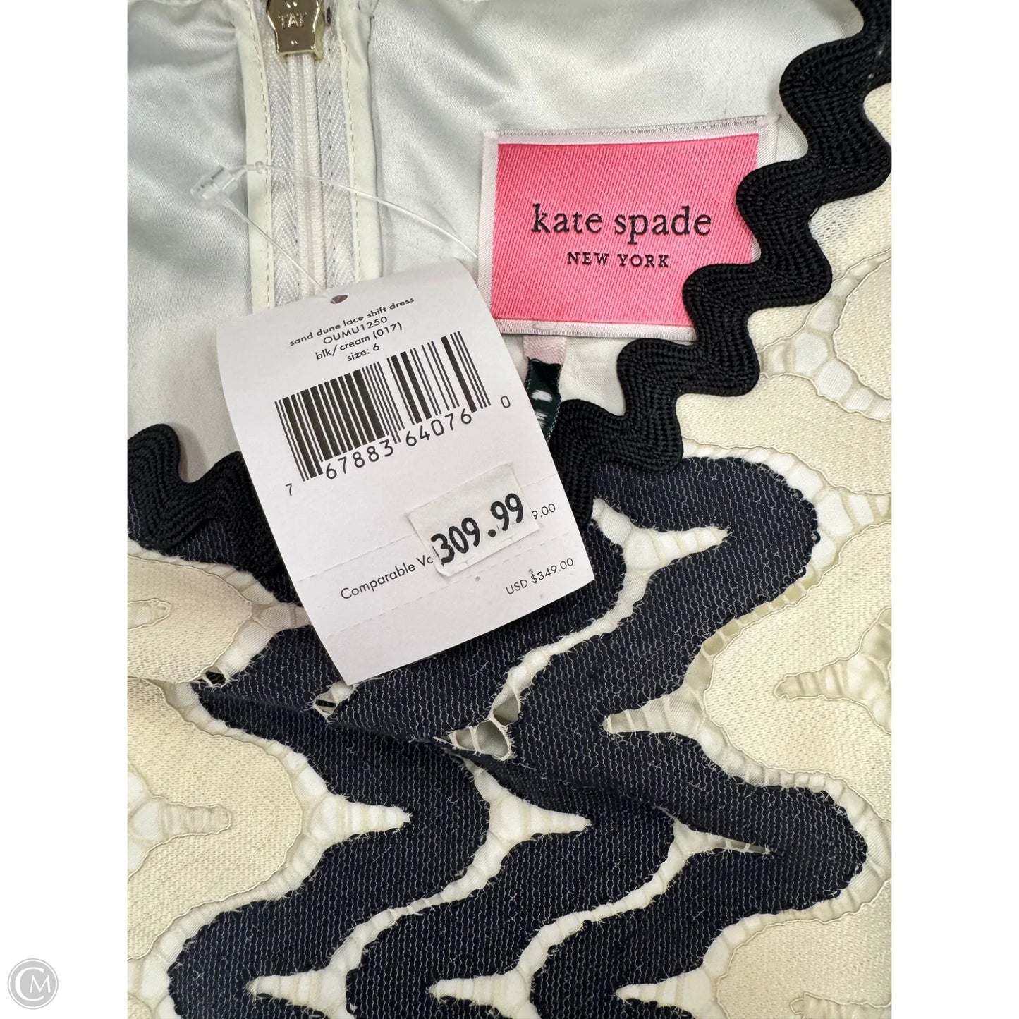 Dress Designer By Kate Spade In Black & Cream, Size: 6