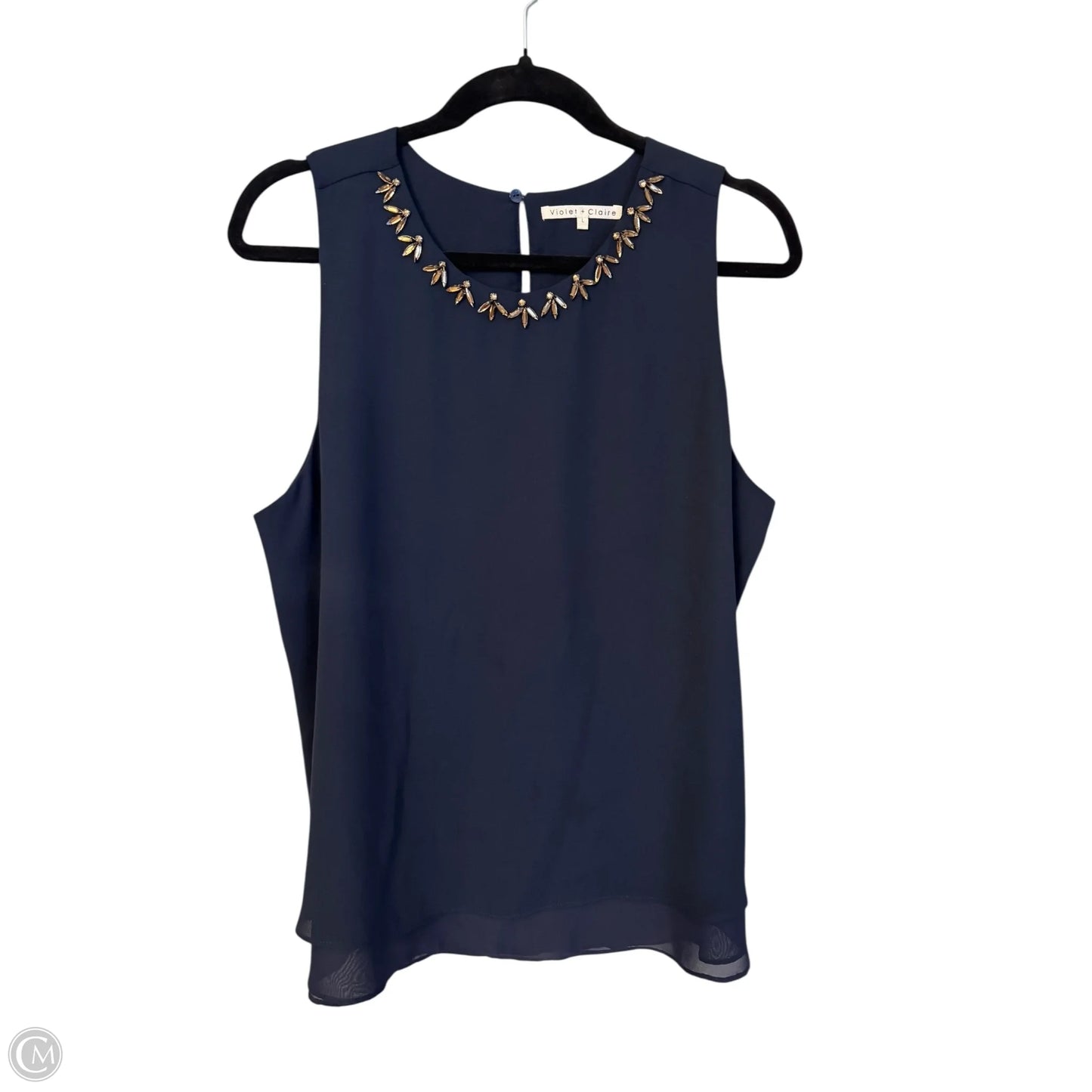 Blouse Sleeveless By Violet And Claire In Blue, Size: L