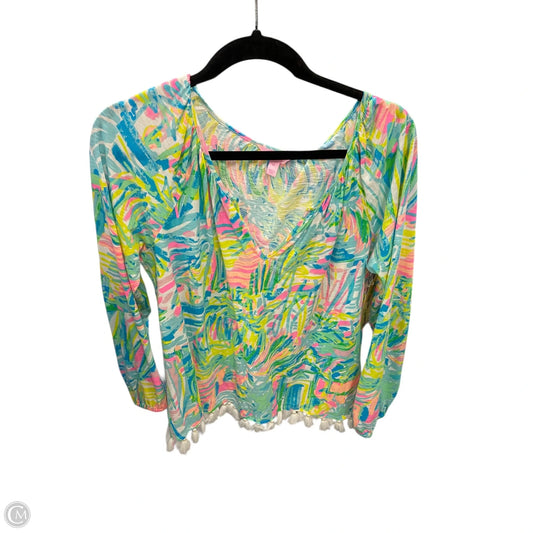 Top Long Sleeve Designer By Lilly Pulitzer In Multi-colored, Size: M