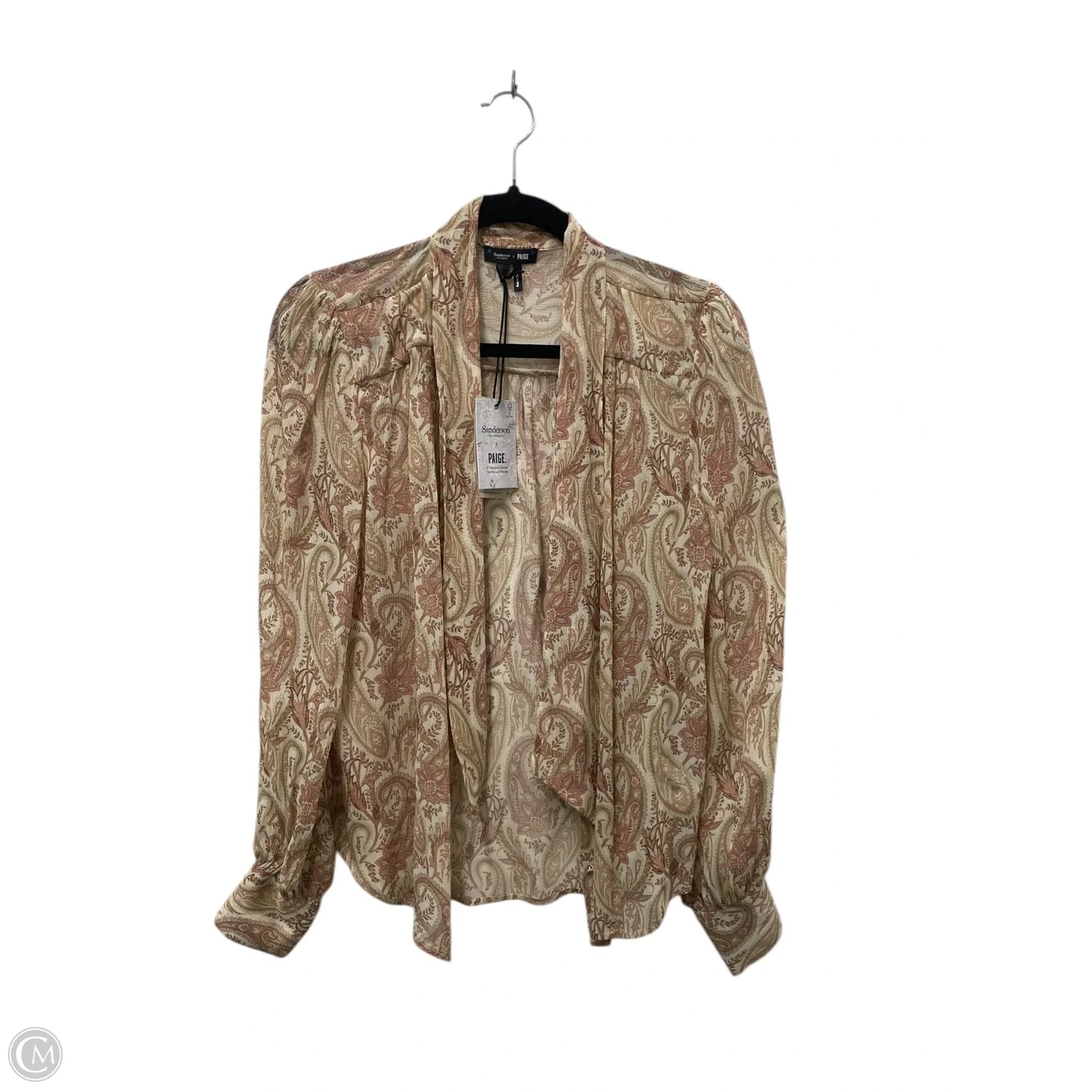 Blouse Long Sleeve By Paige In Paisley Print, Size: S
