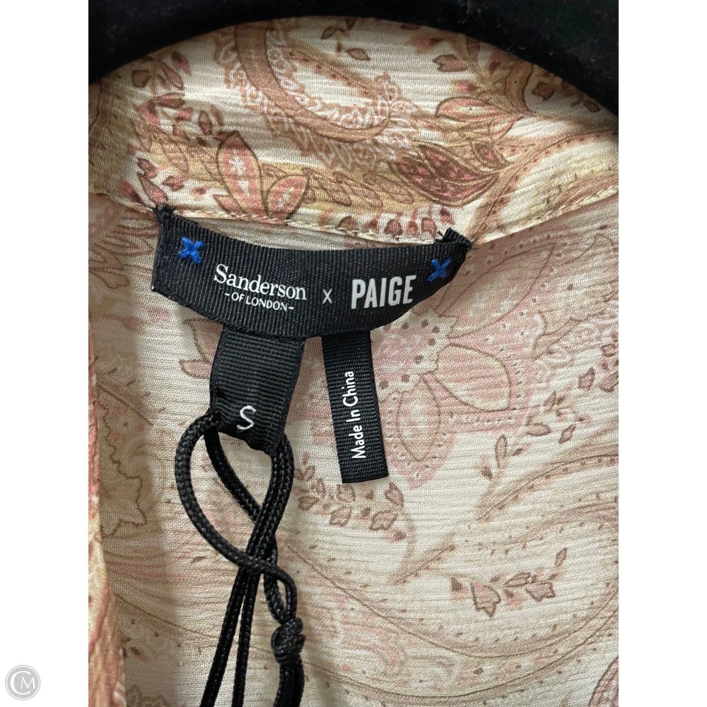 Blouse Long Sleeve By Paige In Paisley Print, Size: S