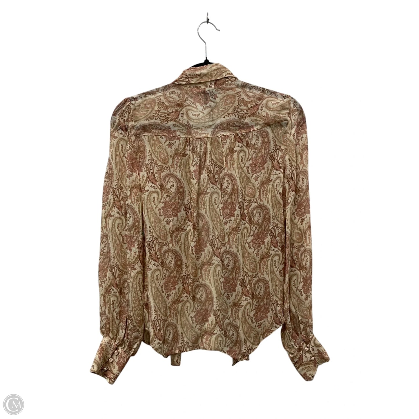 Blouse Long Sleeve By Paige In Paisley Print, Size: S