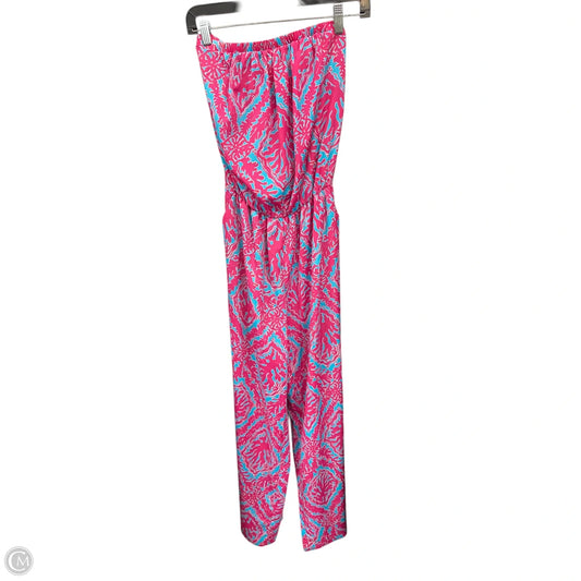 Jumpsuit Designer By Lilly Pulitzer In Blue & Pink, Size: S