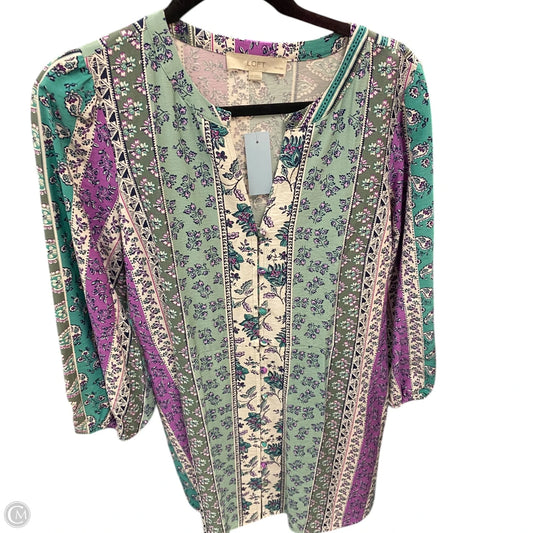 Dress Casual Short By Loft In Floral Print, Size: 12