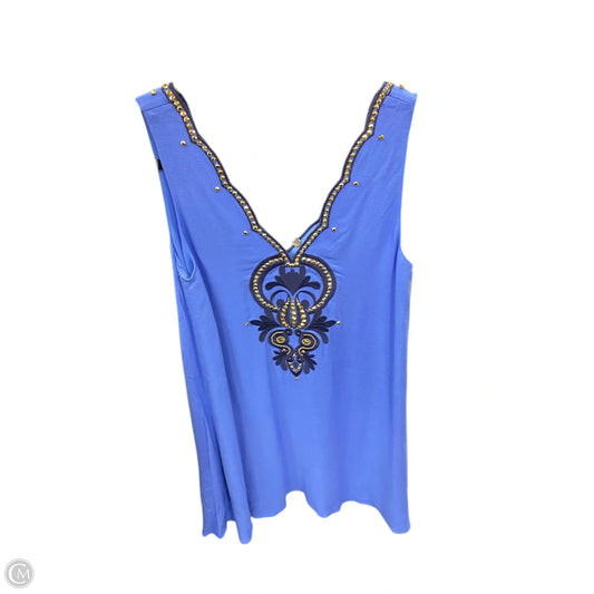 Dress Designer By Lilly Pulitzer In Blue & Gold, Size: Xs