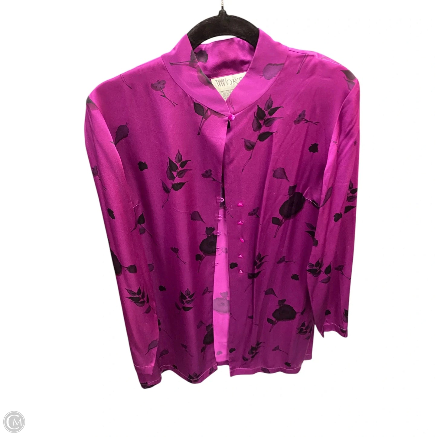 Tunic Long Sleeve By Worth Ny In Floral Print, Size: 12