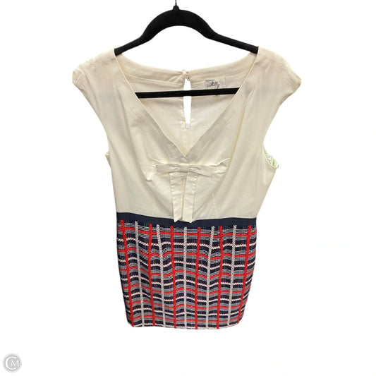 Dress Designer By Milly In Blue & Red & White, Size: 10