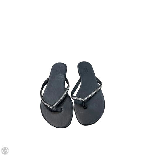 Sandals Flip Flops By Charlotte Russe In Black, Size: 6