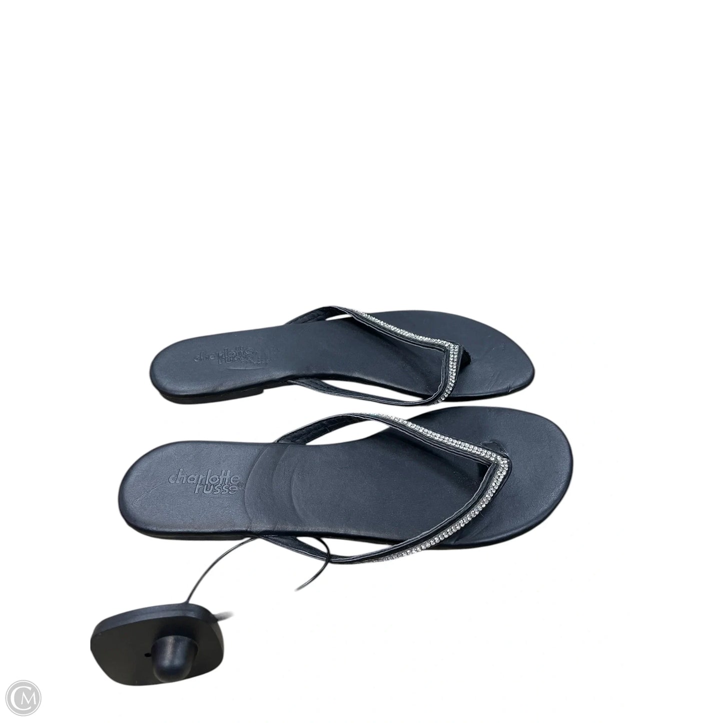 Sandals Flip Flops By Charlotte Russe In Black, Size: 6