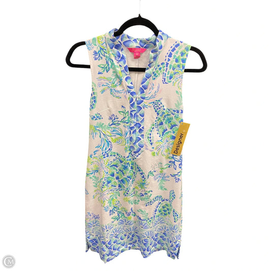 Dress Designer By Lilly Pulitzer In Blue & Green, Size: Xs