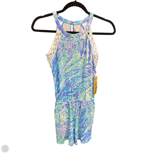 Romper Designer By Lilly Pulitzer In Blue & Green, Size: Xs