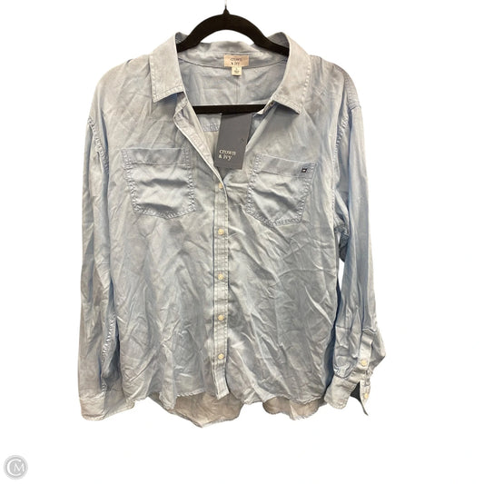 Top Long Sleeve By Crown And Ivy In Blue, Size: L