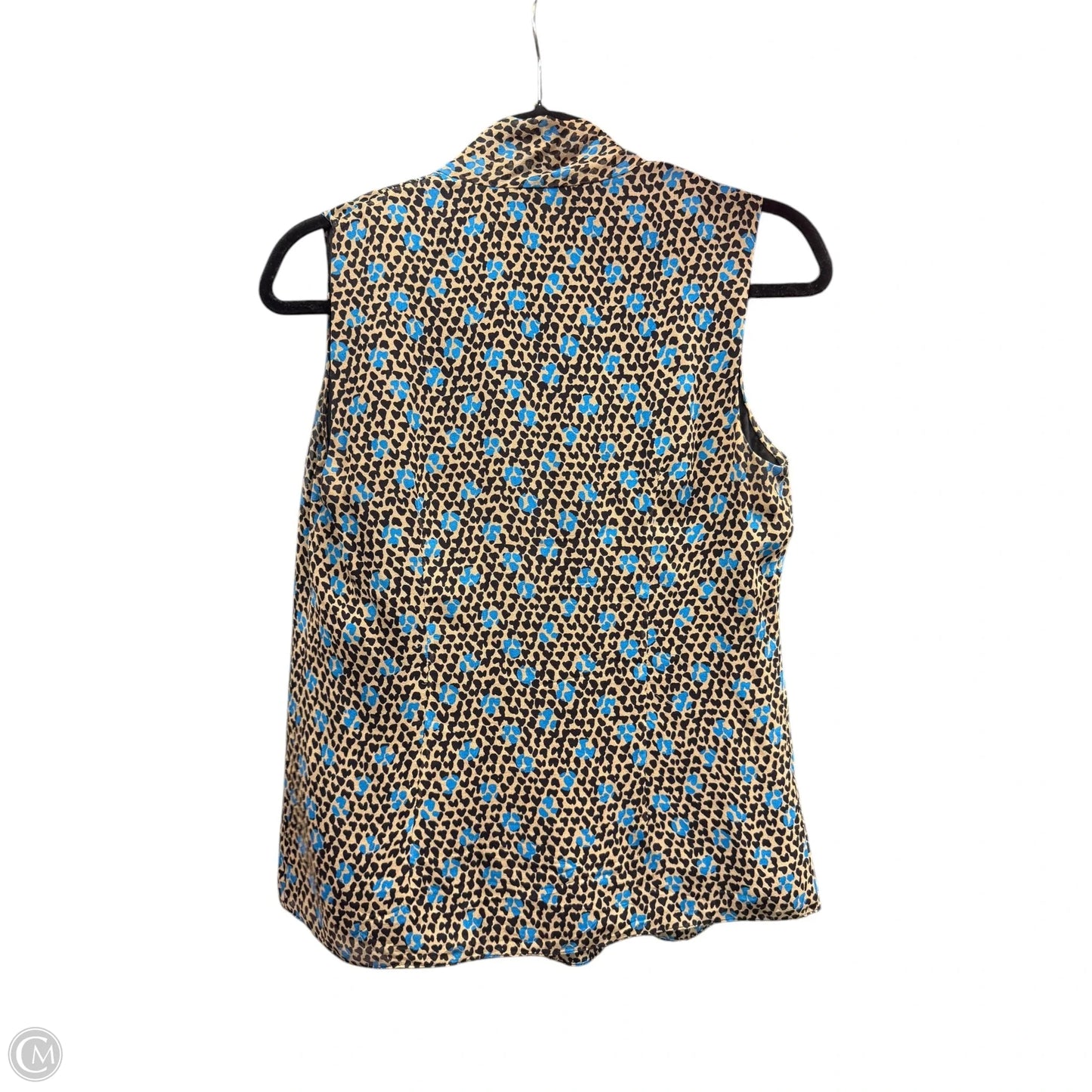 Blouse Designer By Diane Von Furstenberg In Black & Tan, Size: 2