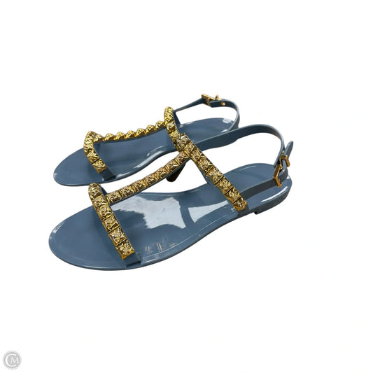 Sandals Designer By Stuart Weitzman In Blue & Gold, Size: 9