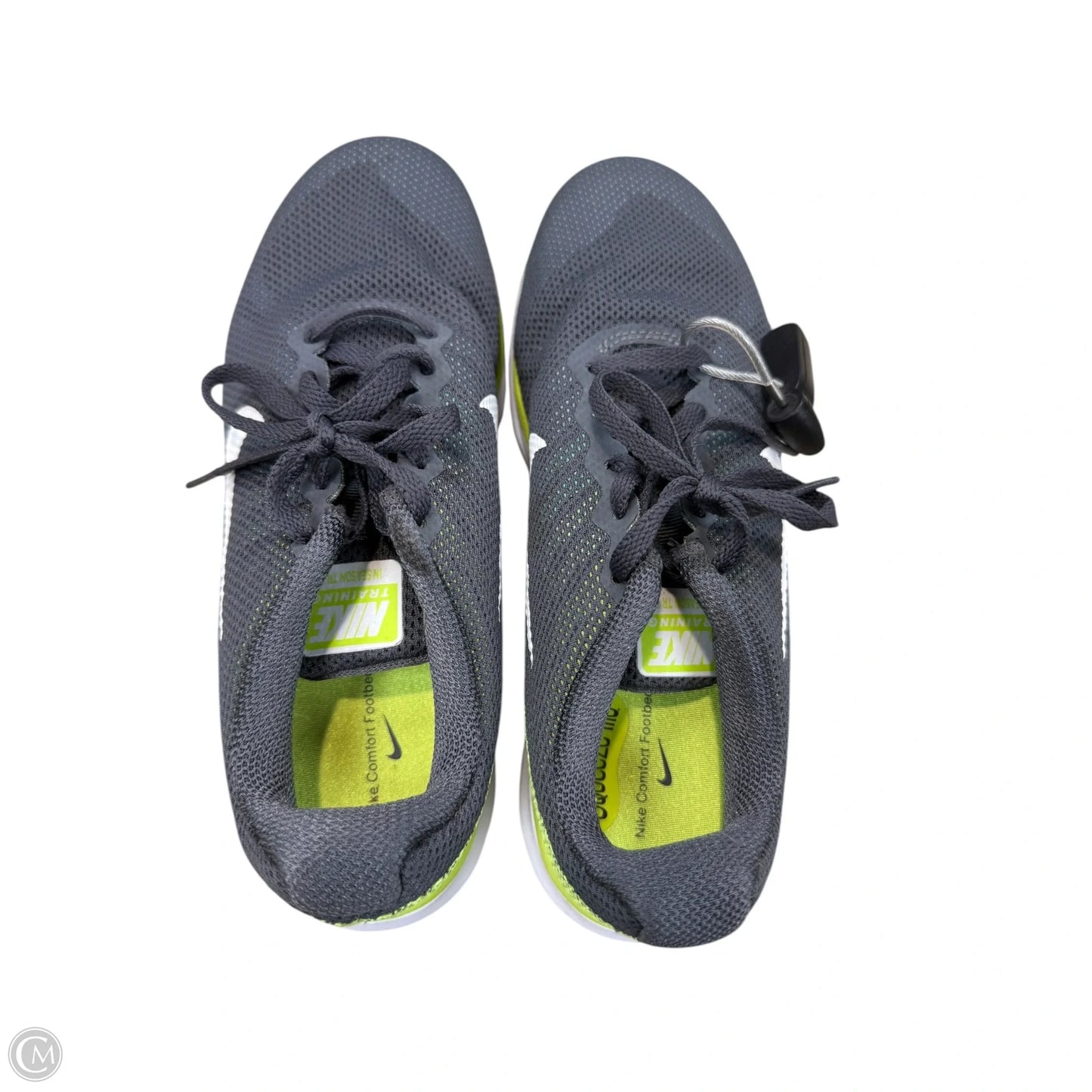 Shoes Athletic By Nike In Grey & Yellow, Size: 6