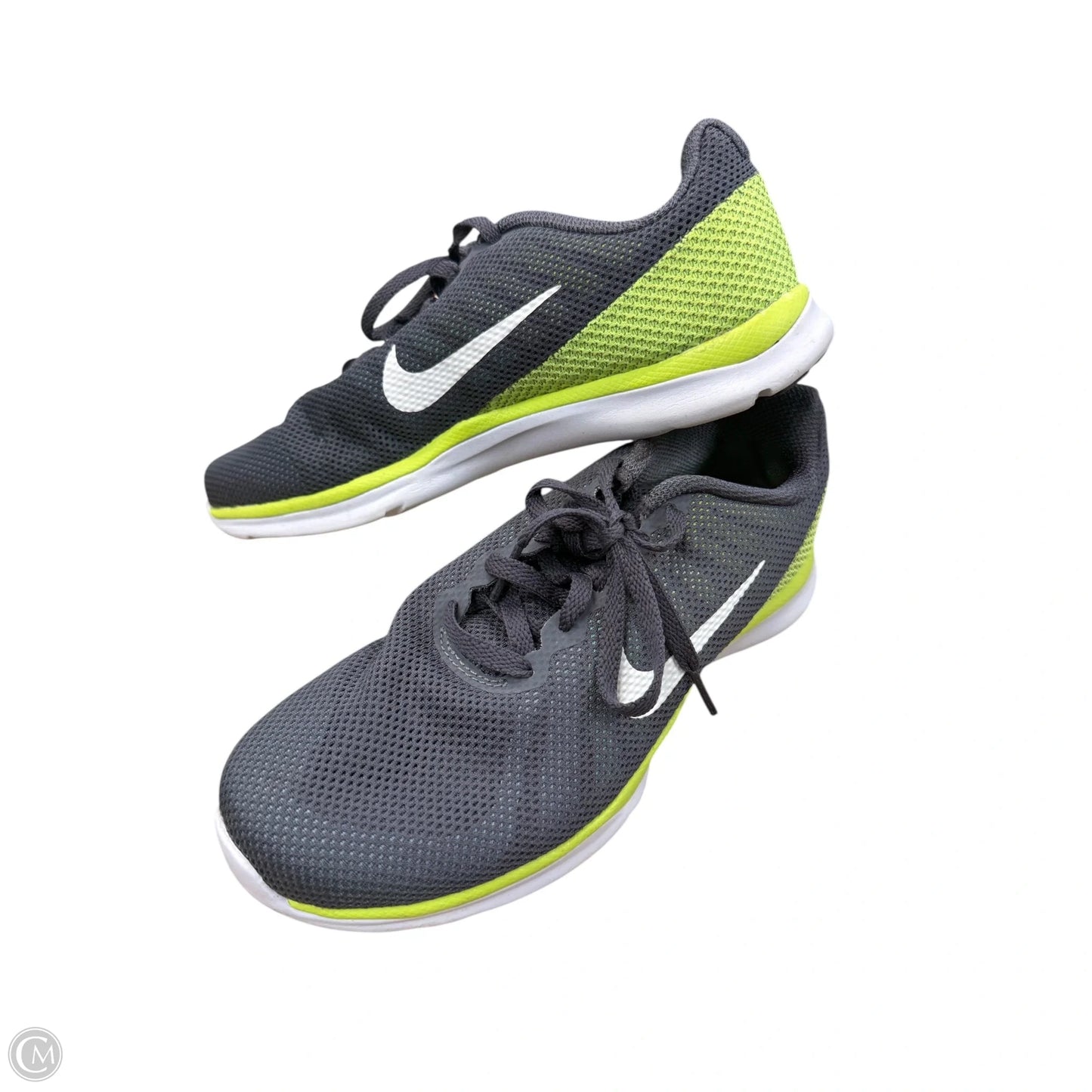 Shoes Athletic By Nike In Grey & Yellow, Size: 6