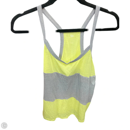 Tank Top By So In Grey & Yellow, Size: L