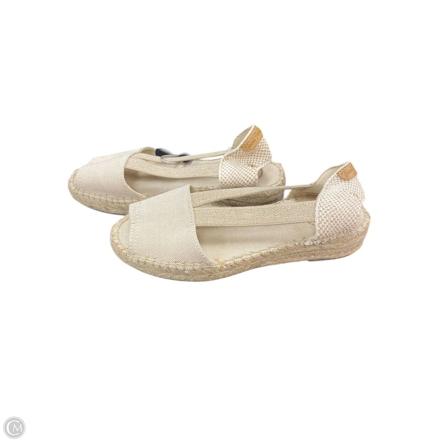 Sandals Heels Platform By Clothes Mentor In Tan, Size: 7.5