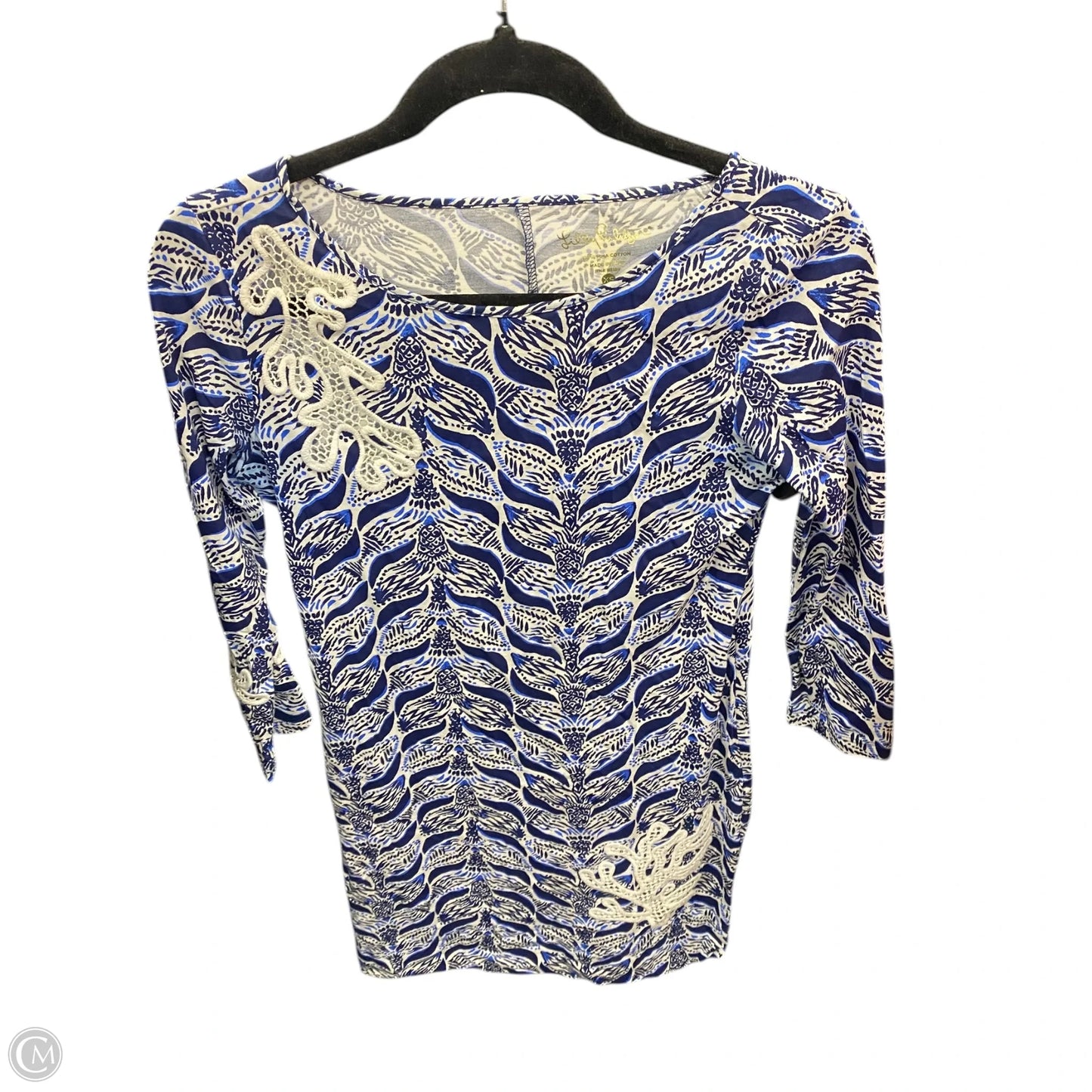Dress Designer By Lilly Pulitzer In Blue & White, Size: Xs