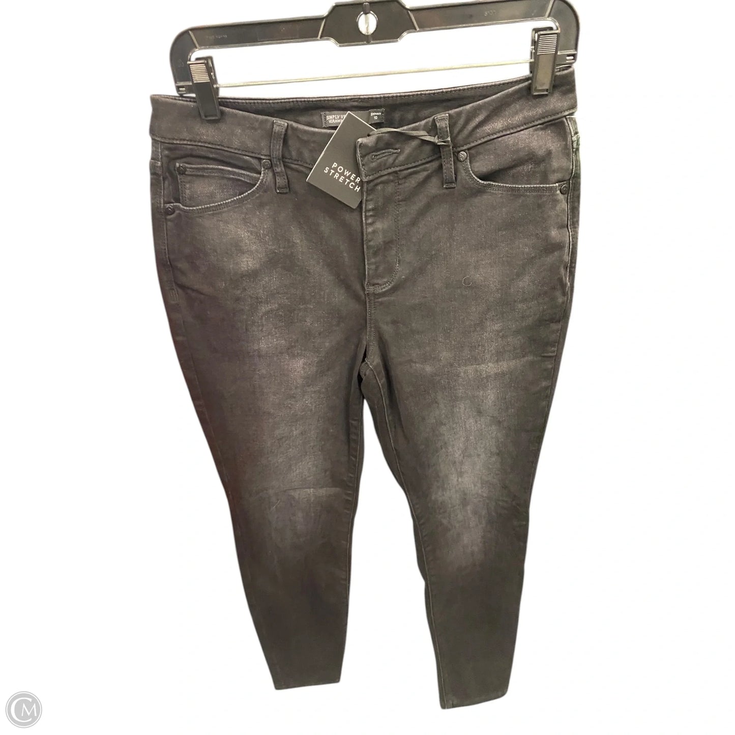 Jeans Skinny By Simply Vera In Black, Size: 10