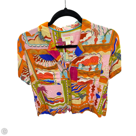 Top Short Sleeve By Maeve In Multi-colored, Size: Sp