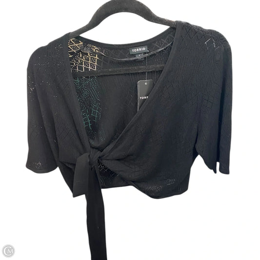 Sweater Cardigan By Torrid In Black, Size: 1x