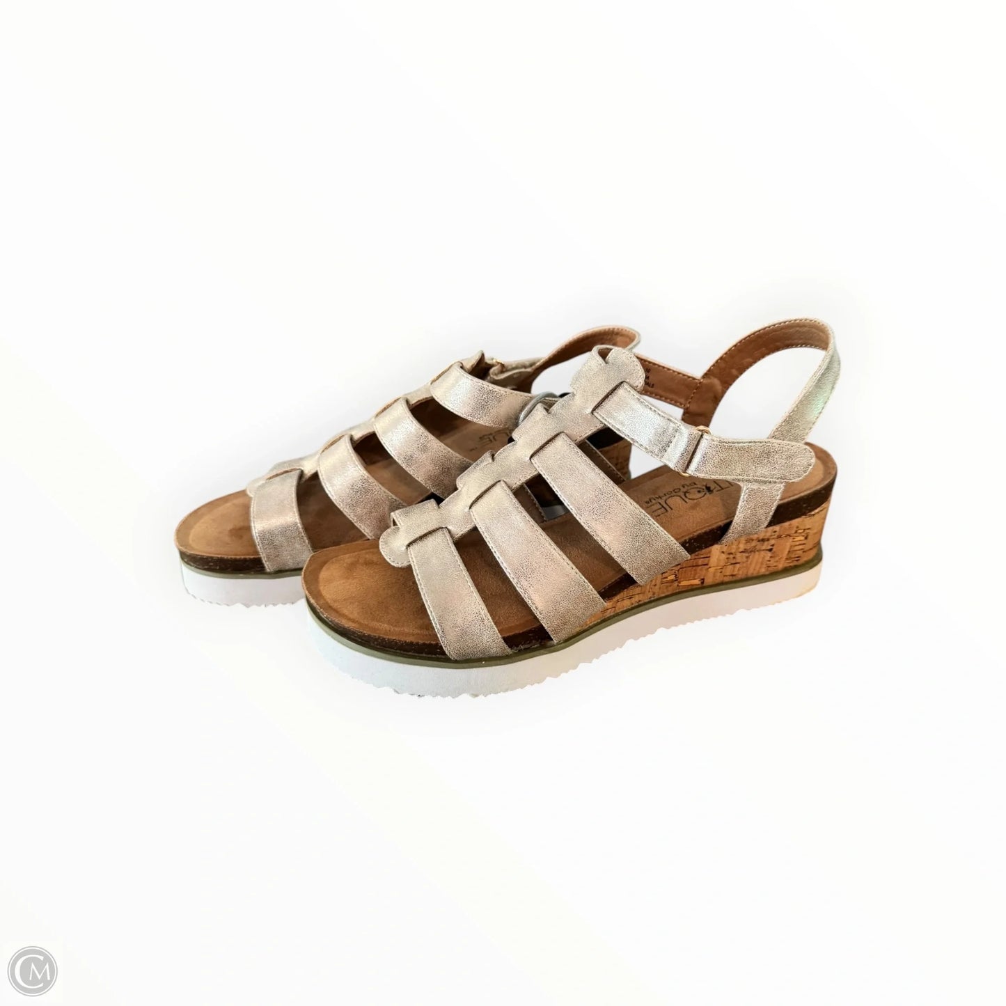 Sandals Heels Platform By Corkys In Gold, Size: 10