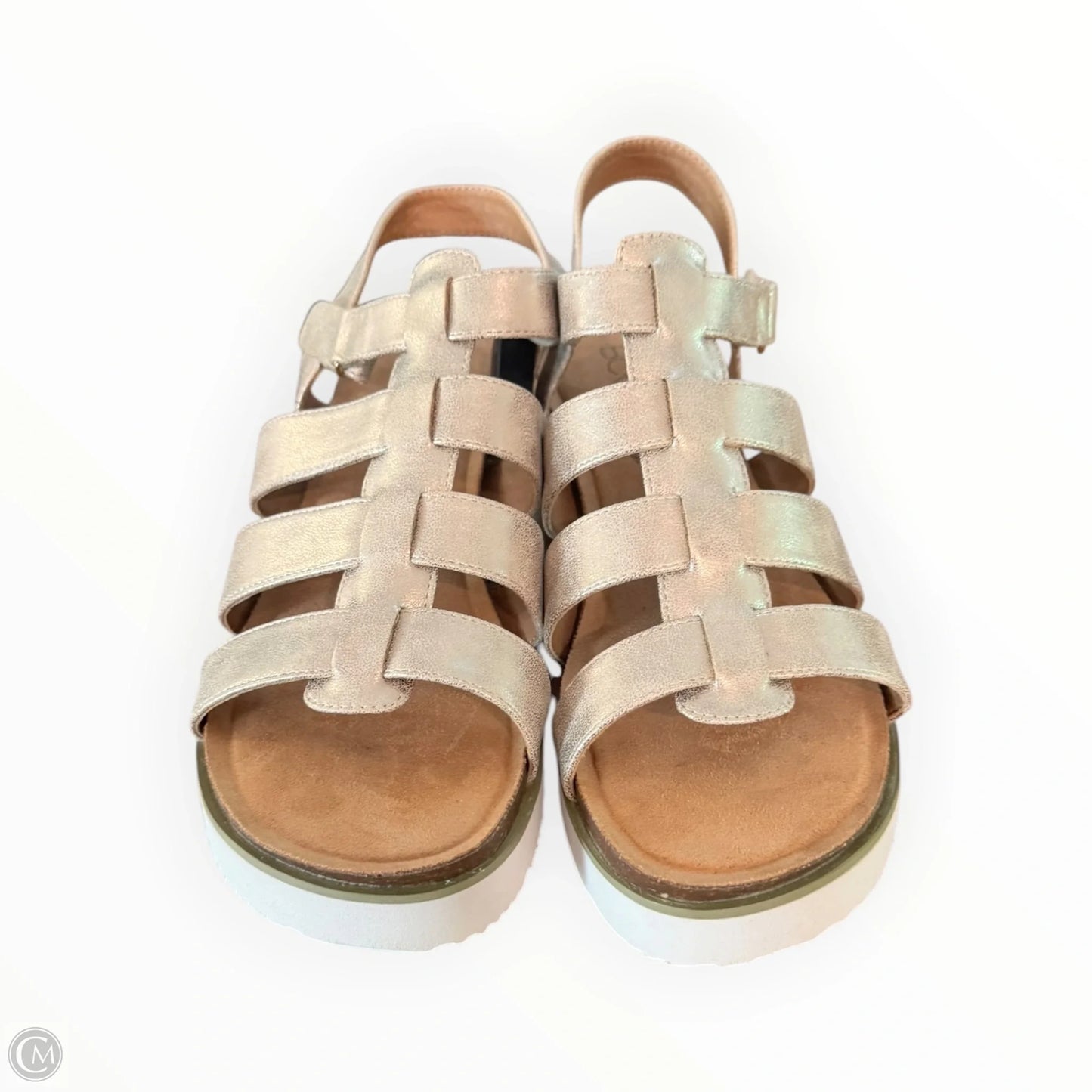 Sandals Heels Platform By Corkys In Gold, Size: 10