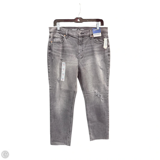 Jeans Boyfriend By Old Navy In Grey, Size: 10