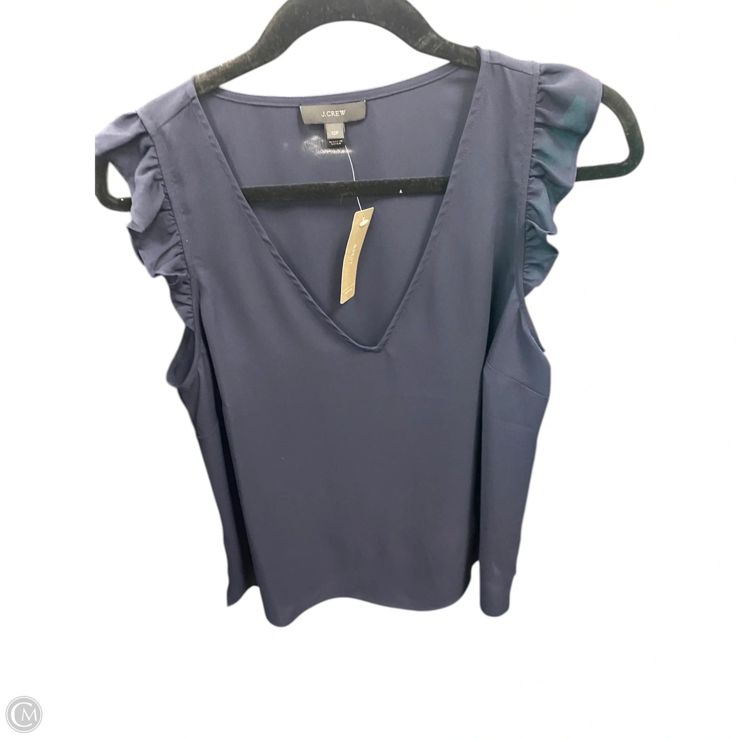Blouse Short Sleeve By J. Crew In Navy, Size: 12p