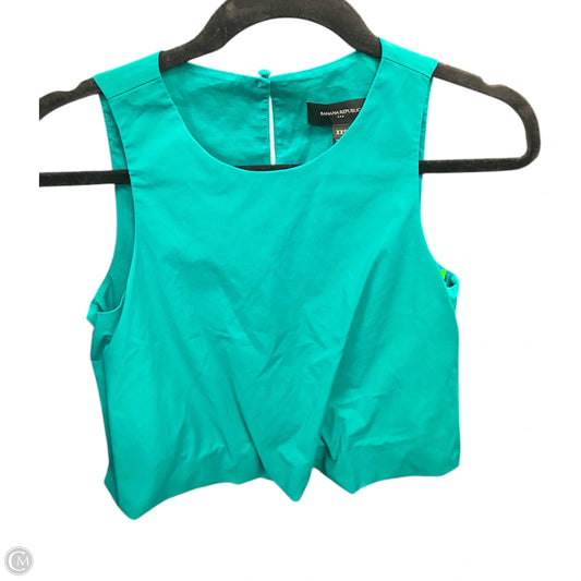 Top Sleeveless By Banana Republic In Green, Size: Xxs
