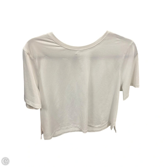 Athletic Top Short Sleeve By Lululemon In White, Size: 14