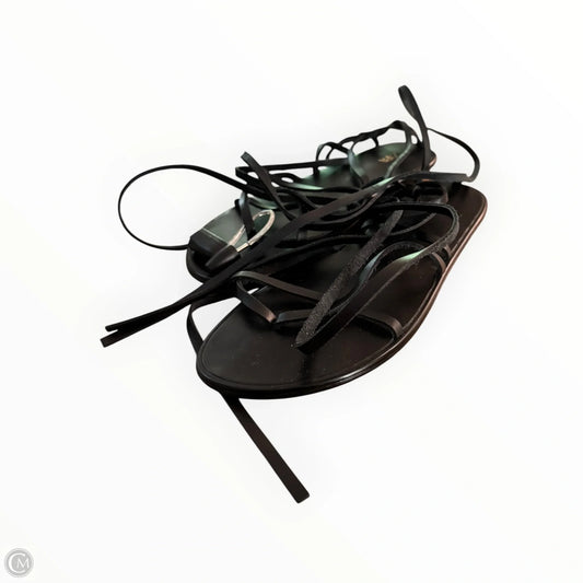 Sandals Flats By Zara In Black, Size: 7.5