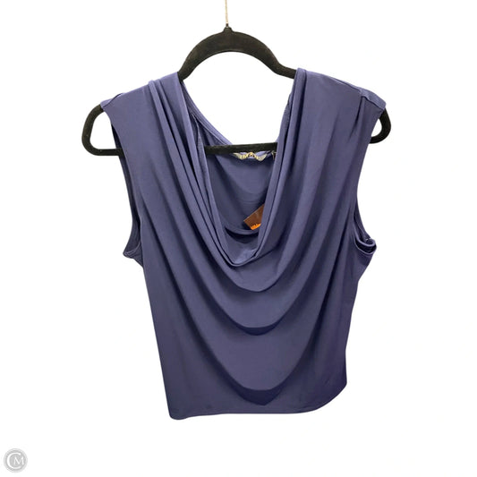 Top Sleeveless By Iman Hsn In Navy, Size: 2x