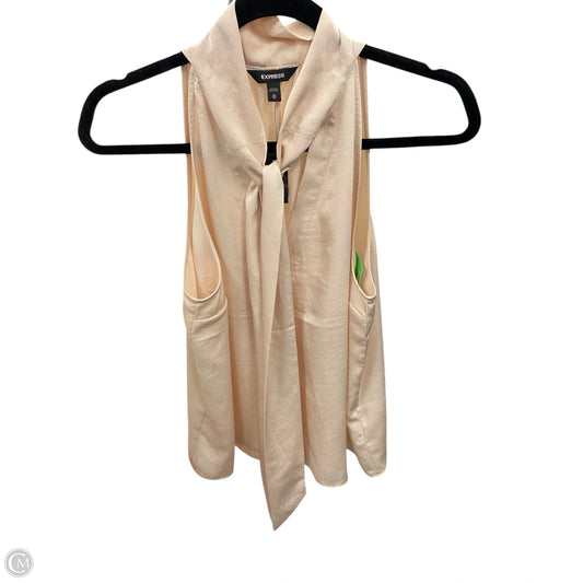 Blouse Sleeveless By Express In Tan, Size: M