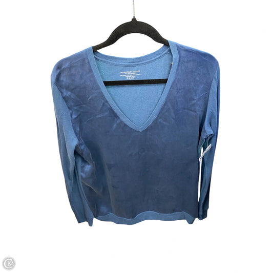 Top Long Sleeve By Majestic In Blue, Size: M