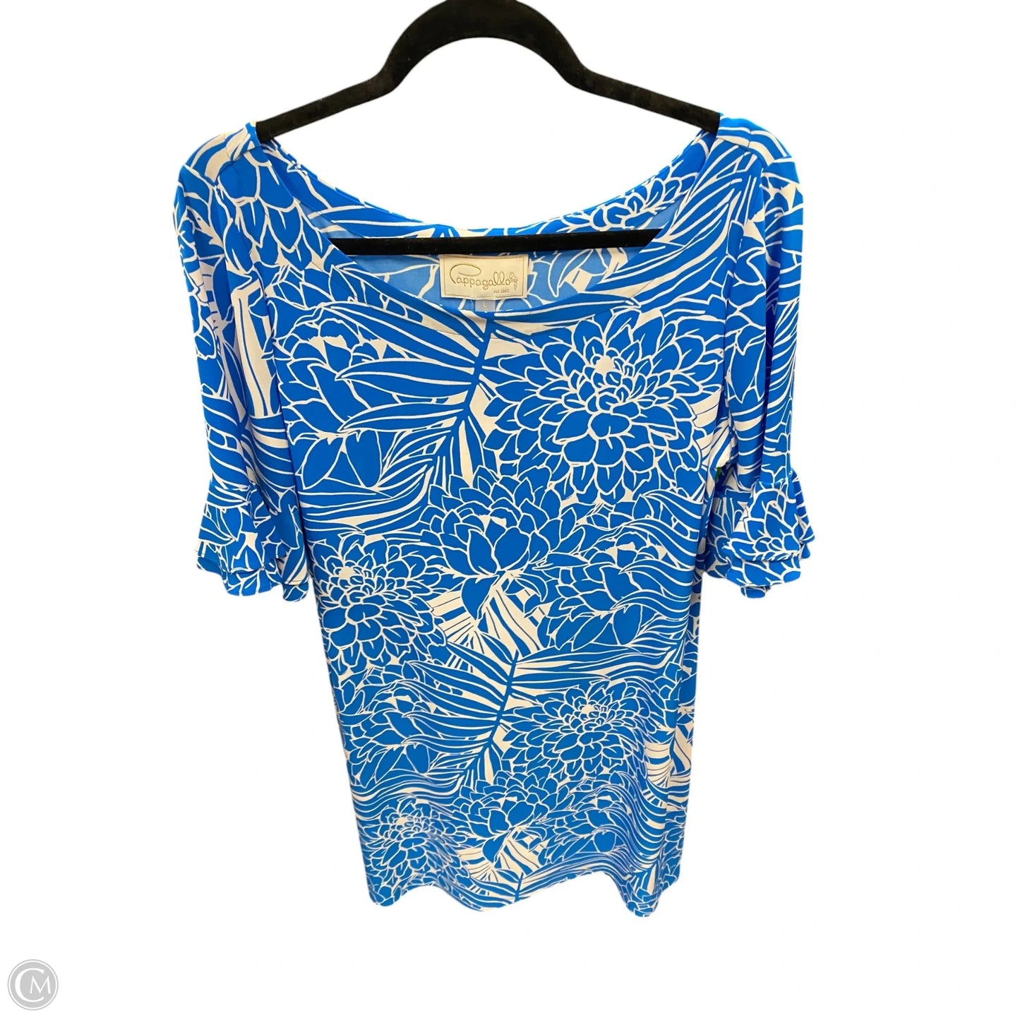 Dress Casual Short By Pappagallo In Blue & White, Size: L