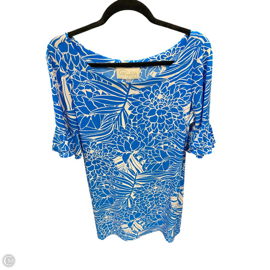 Dress Casual Short By Pappagallo In Blue & White, Size: L